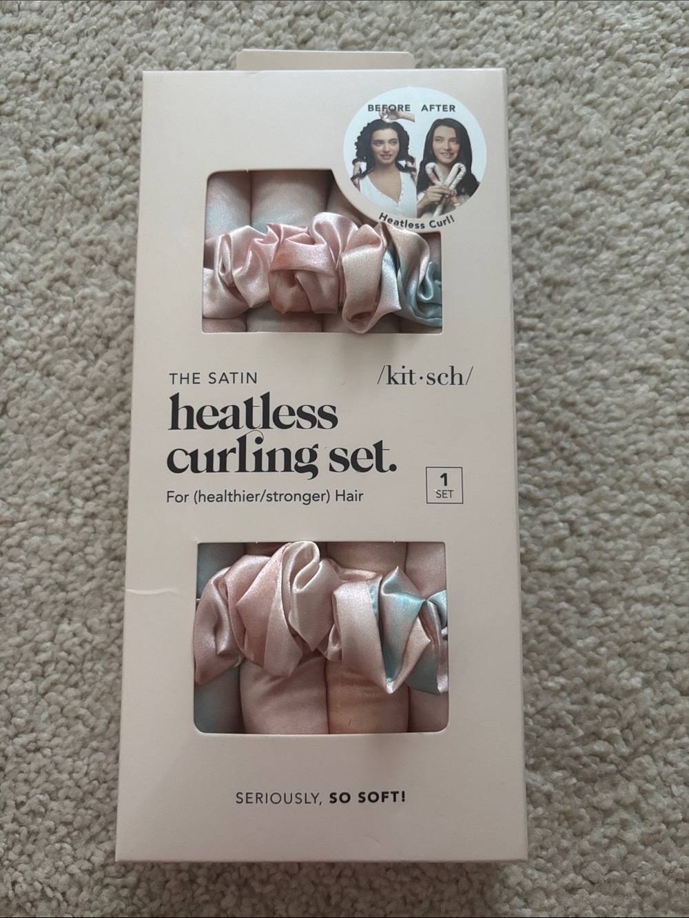 NWT Kitsch Satin Heatless Curling Set